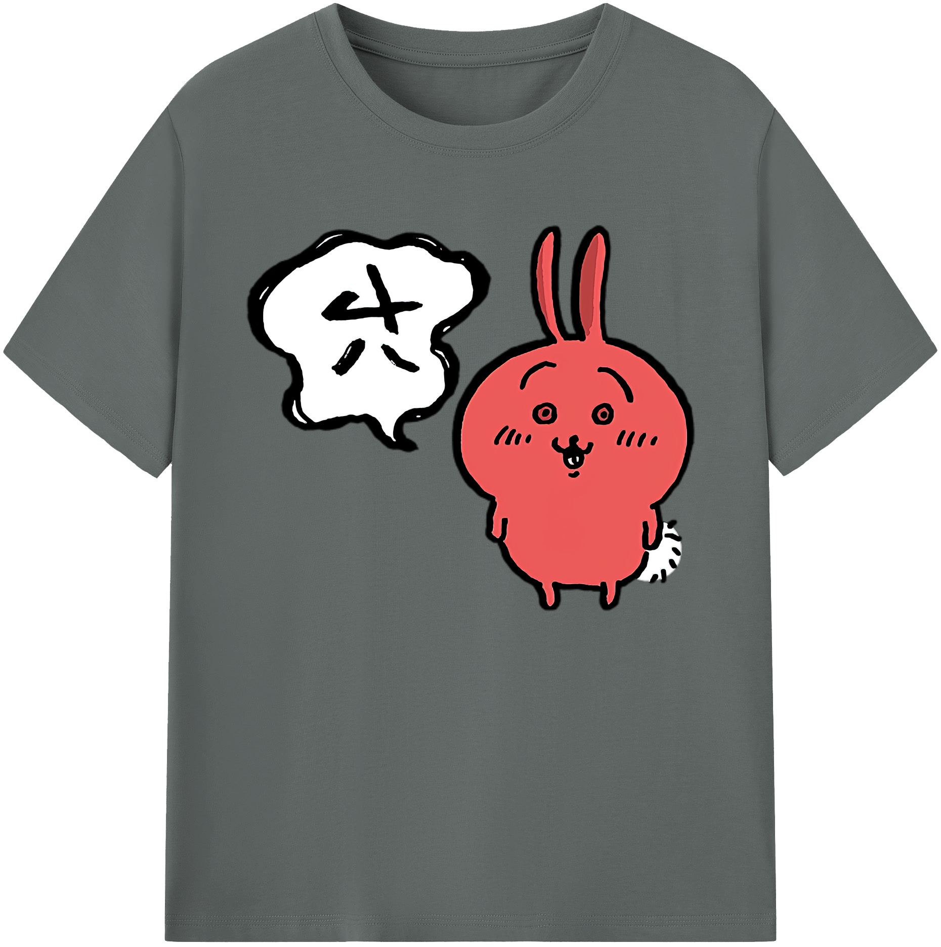 （画像用） ちいかわ ハチワレ Chii-kawa hachiware 綿100％ メンズ半袖Tシャツ｜肌触りやわらか＆通気性